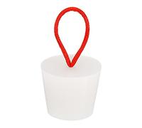 sourcing map Silicone Rubber Tapered Plug 25mm to 33mm Solid Bathtub Bungs Stopper with Handle for Test Tubes, Water Pipe, Drainage Hole, White