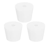 sourcing map Silicone Rubber Tapered Plug 28mm to 36mm Solid Test Tubes Bungs Stopper with Hole White for Lab Home 3 Pieces