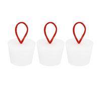 sourcing map Silicone Rubber Tapered Plug 31 to 40mm Solid Bathtub Bungs Stopper with Handle for Test Tubes, Water Pipe, Drainage Hole, White 3 Pieces