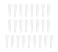 sourcing map Silicone Rubber Tapered Plug 3mm to 6mm Solid Test Tubes Bungs Stopper White Translucent for Lab Home 25 Pieces