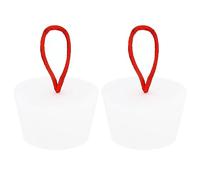 sourcing map Silicone Rubber Tapered Plug 41 to 52mm Solid Bathtub Bungs Stopper with Handle for Test Tubes, Water Pipe, Drainage Hole, White 2 Pieces
