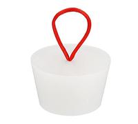sourcing map Silicone Rubber Tapered Plug 42mm to 53mm Solid Bathtub Bungs Stopper with Handle for Test Tubes, Water Pipe, Drainage Hole, White