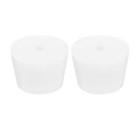 sourcing map Silicone Rubber Tapered Plug 44mm to 54mm Solid Test Tubes Bungs Stopper with Hole White for Lab Home 2 Pieces
