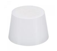 sourcing map Silicone Rubber Tapered Plug 44mm to 55mm Solid White for Powder Coating, Painting, Anodizing, Plating, Sandblasting, Laboratory Use