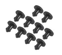 sourcing map Silicone Snap in Locking Hole Plugs, Mini Rubber Panel Seal Cover Flush Type Panel Round for Kitchen Bulkheads Waterproof Sealing Plugs 3mm/0.1 Inch Diameter Black,Pack of 10