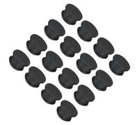 sourcing map Silicone Snap in Locking Hole Plugs Rubber Panel Seal Cover Flush Type Panel Round for Kitchen Rubber Bulkheads Waterproof Sealing Plugs 15mm/0.59 Inch Dia Black,Pack of 16