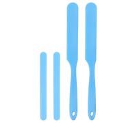sourcing map Silicone Stir Sticks Kit, 2Pcs Reusable Stirring Sticks and 2Pcs Spatula Scraper for Mixing Resin Wax Pain Epoxy Liquid DIY Crafts, Blue