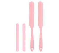 sourcing map Silicone Stir Sticks Kit, 2Pcs Reusable Stirring Sticks and 2Pcs Spatula Scraper for Mixing Resin Wax Pain Epoxy Liquid DIY Crafts, Pink