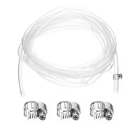 sourcing map Silicone Tubing, 0.39" ID. 0.47" OD. 16.4 ft Length Transparent Tube with Clamps High-Temperature Silicone Hose Tube for Water Oil Transfer, Clear