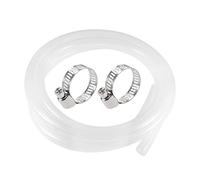 sourcing map Silicone Tubing 14mm ID 18mm OD 10ft Silicone Rubber Tube Air Hose Water Pipe Clear with Clamps