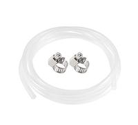 sourcing map Silicone Tubing 8mm ID 10mm OD 10ft Silicone Rubber Tube Air Hose Water Pipe Clear with Clamps