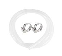 sourcing map Silicone Tubing 8mm ID 12mm OD 1.5m Silicone Rubber Tube Air Hose Water Pipe Clear with Clamps