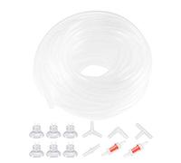 sourcing map Silicone Tubing Kit 4mm ID 6mm(1/4") OD 10m Aquarium Pump Hose Silicone Rubber Tube Clear