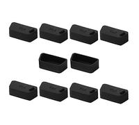 sourcing map Silicone VGA Female Port Cover Anti Dust Cap, Port Plug Protector for D-Sub Serial 16mm x 9mm 10pcs Black