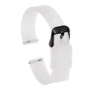 sourcing map Silicone Watch Band 12mm Width Quick Release Soft Rubber Replacement Watch Strap with Black Stainless Steel Buckle for Men Women, Transparent