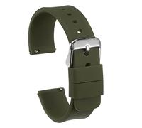 sourcing map Silicone Watch Band 14mm Width Quick Release Soft Rubber Replacement Watch Strap with Stainless Steel Buckle for Men Women, Green