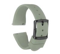 sourcing map Silicone Watch Band 18mm Quick Release Soft Rubber Replacement Watch Strap with Stainless Steel Black Clasp for Men Women, Light Gray