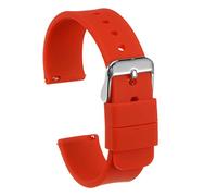sourcing map Silicone Watch Band 20mm Width Quick Release Soft Rubber Replacement Watch Strap with Stainless Steel Buckle for Men Women, Red