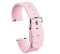 sourcing map Silicone Watch Band 20mm Width Quick Release Soft Rubber Replacement Watch Strap with Stainless Steel Buckle for Men Women, Pink