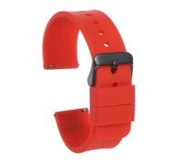 sourcing map Silicone Watch Band 22mm Width Quick Release Soft Rubber Replacement Watch Strap with Black Stainless Steel Buckle for Men Women, Red