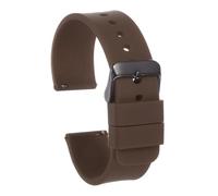 sourcing map Silicone Watch Band 22mm Width Quick Release Soft Rubber Replacement Watch Strap with Black Stainless Steel Buckle for Men Women, Brown
