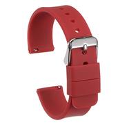 sourcing map Silicone Watch Band 22mm Width Quick Release Soft Rubber Replacement Watch Strap with Stainless Steel Buckle for Men Women, Dark Red