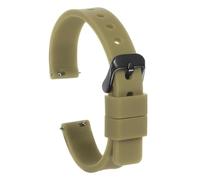 sourcing map Silicone Watch Band 24mm Width Quick Release Soft Rubber Replacement Watch Strap with Black Stainless Steel Buckle for Men Women, Light Yellow