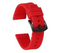 sourcing map Silicone Watch Bands 20mm Width Soft Quick Release Rubber Watch Bands with Black Buckle for Men Women, Red