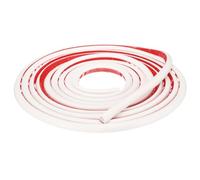 sourcing map Silicone Weather Stripping Door Seal 20ft x 12mm x 14mm Self-Adhesive D-Shape Door Seal Strip Soundproof Waterproof for Door Frame Windows Insulation Large Gap, White
