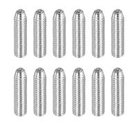sourcing map Silver Ball Point Set Screws, M3x12mm 304 Stainless Steel Hex Socket Spring Plungers Grub Screw for Industrial Electronic Machine Home Furniture Repair Workplaces, Pack of 12