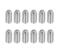 sourcing map Silver Ball Point Set Screws, M3x6mm 304 Stainless Steel Hex Socket Spring Plungers Grub Screw for Industrial Electronic Machine Home Furniture Repair Workplaces, Pack of 12