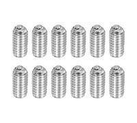 sourcing map Silver Ball Point Set Screws, M4x8mm 304 Stainless Steel Hex Socket Spring Plungers Grub Screw for Industrial Electronic Machine Home Furniture Repair Workplaces, Pack of 12
