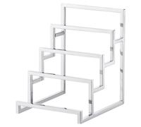 sourcing map Silver Clutch Purse Display Stand 4 Layer Wallet Display Rack Clutch Handbag Holder Purse Closet Organizer Display for Home Retail Store Supplies