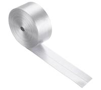 Sourcing Map Silver Metallic Leather Strip 30mm x 5m Flat Leather Belt Cord for DIY Crafts, Sewing, Handbags & More