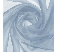 sourcing map Silver Organza Fabric 60" Solid Sheer Crystal Silky Fabric for DIY Craft Table Runner Wedding Party Home Decoration, 60" by 1 Yard