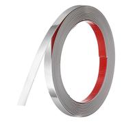 sourcing map Silver Peel and Stick Molding Trim, 0.6 Inch x 19.7 ft Self-Adhesive Mirror Tape, Flexible PVC Border Strip for Wall Decoration Tile Edge Ceiling Floor Frame Furniture Decoration