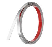 sourcing map Silver Peel and Stick Molding Trim, 0.6 Inch x 9.8 ft Self-Adhesive Mirror Tape, Flexible PVC Border Strip for Wall Decoration Tile Edge Ceiling Floor Frame Furniture Decoration