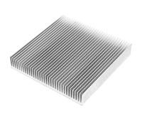 sourcing map Silver Tone Aluminum Radiator Heat Sink Heatsink 90mm x 90mm x 15mm