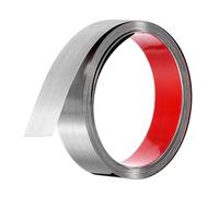 sourcing map Silver Trim Peel and Stick, Self Adhesive Mirror Trim Border 32.8ft x 1.6" Stainless Steel Brushed Finish Molding Tape Strips for Mirror Frame Wall Cabinet Tile Edge Molding