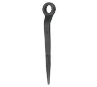 sourcing map Single Head Box Wrench 24mm 45# Steel Blackening Metric Striking Wrench Offset Single Head Box End Ring Type Impact Hand Spanner with Pointed Tail for Repair Maintenance, Black