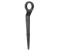 sourcing map Single Head Box Wrench 41mm 45# Steel Blackening Metric Striking Wrench Offset Single Head Box End Ring Type Impact Hand Spanner with Pointed Tail for Repair Maintenance, Black