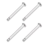 sourcing map Single Hole Clevis Pins - 3mm X 25mm Flat Head 304 Stainless Steel Link Hinge Pin 4Pcs