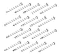 sourcing map Single Hole Clevis Pins - 3mm X 30mm Flat Head 304 Stainless Steel Link Hinge Pin 20Pcs