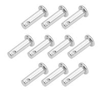 sourcing map Single Hole Clevis Pins - 5mm X 16mm Flat Head 304 Stainless Steel Link Hinge Pin 10Pcs