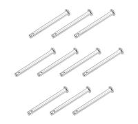 sourcing map Single Hole Clevis Pins - 5mm X 50mm Flat Head 304 Stainless Steel Link Hinge Pin 10Pcs