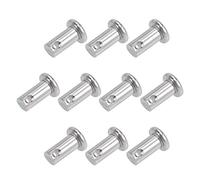 sourcing map Single Hole Clevis Pins - 6mm X 12mm Flat Head 304 Stainless Steel Link Hinge Pin 10Pcs