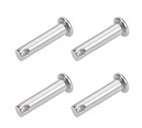 sourcing map Single Hole Clevis Pins - 6mm X 25mm Flat Head 304 Stainless Steel Link Hinge Pin 4Pcs