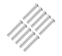 sourcing map Single Hole Clevis Pins,6mm x 45mm Flat Head Zinc-Plating Steel 10 Pcs