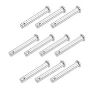 sourcing map Single Hole Clevis Pins - 8mm X 50mm Flat Head 304 Stainless Steel Link Hinge Pin 10Pcs