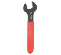 sourcing map Single Open End Wrench 16mm Metric 15 Degree Offset Angle U-Shaped Open Ended Spanner Small Flat Head Blackening Wrench with Red Shank for Automotive Repair Furniture Assembly